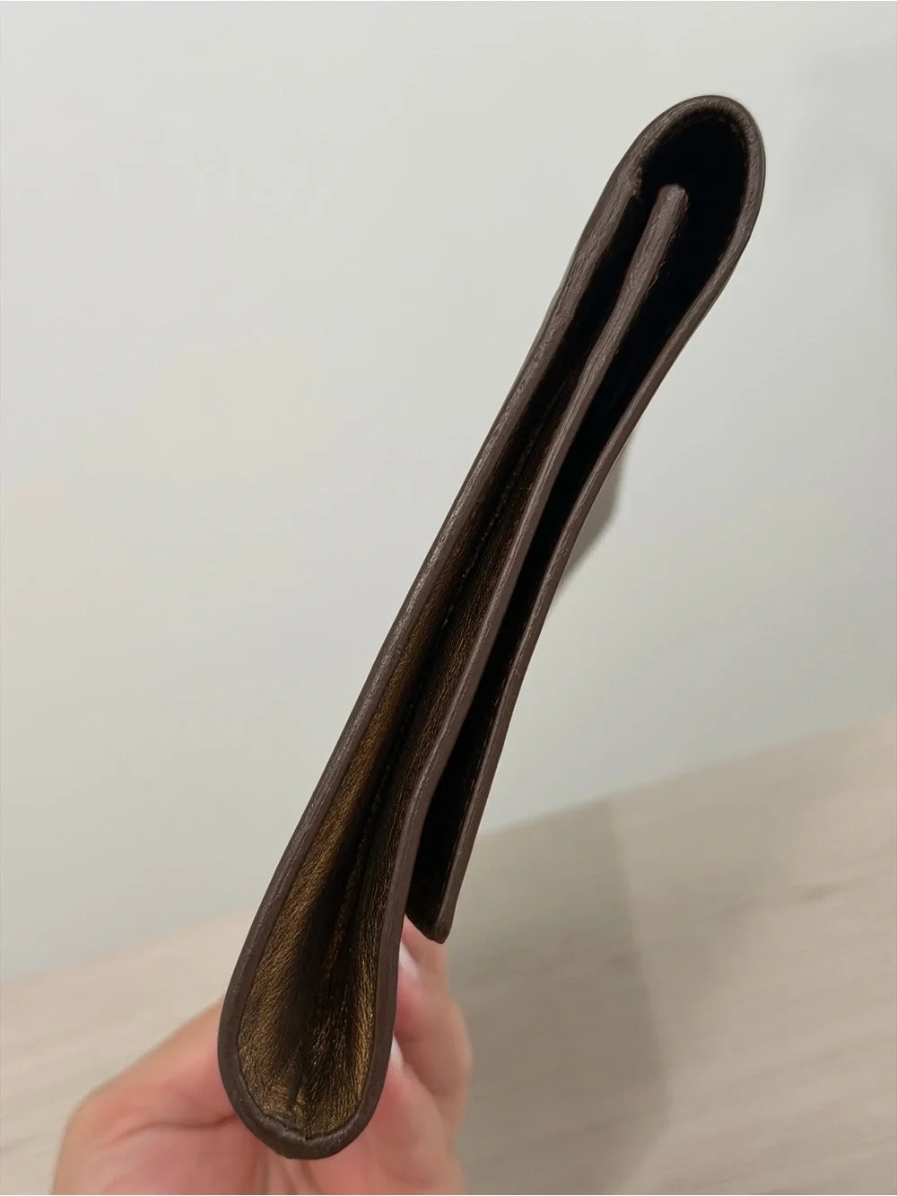 Saint Laurent Bronze Metallic YSL Fold-Over Clutch - Picture 2 of 7